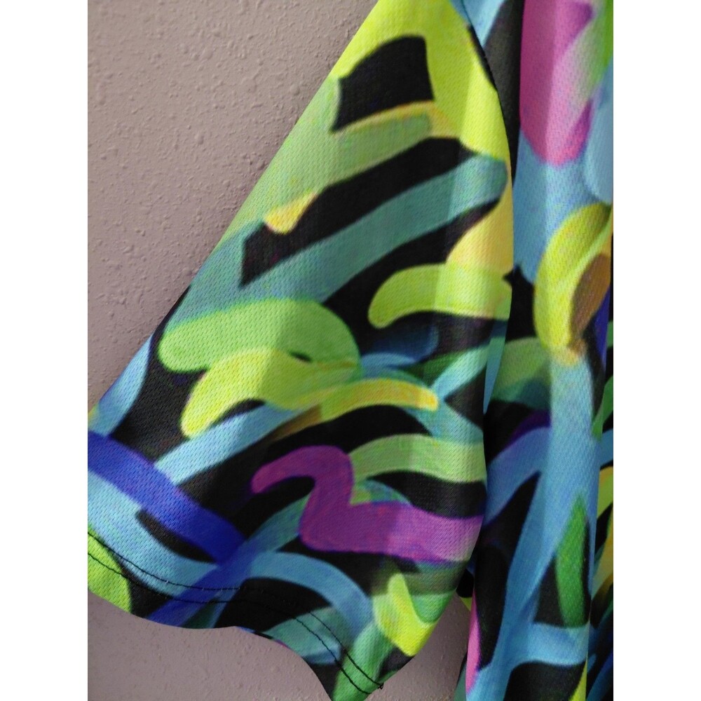 Play Loud Golf Polo Shirt Men's XL Multi Color Psychedelic Swirl Performance - Picture 4 of 9